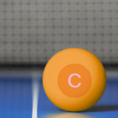 Rosa Orange Monogram, erstes benutzerdefiniertes F Tischtennisball (Netto)