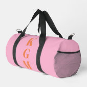 Rosa orange Monogramm drei Anfangsbuchstaben perso Duffle Bag (Rechte Ecke)