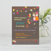 Rosa / Orange Personalisierte Geburtstagsparty Einladung (Stehend Vorderseite)