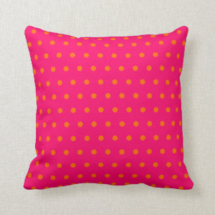 Rosa Orange Polka Dot Pattern Kissen