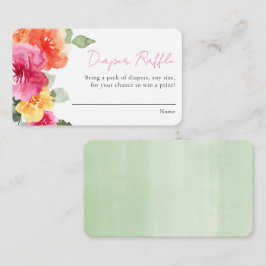 Rosa orange Pony Baby Duschdiape Gewinnkarten Begleitkarte