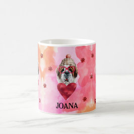 Rosa Orange Saint Bernard Valentine's Day Gabe Hun Kaffeetasse