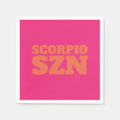 Rosa Orange Scorpio SZN Cool Serviette (Vorderseite)