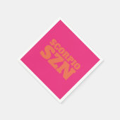Rosa Orange Scorpio SZN Cool Serviette (Ecke)