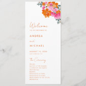 Rosa Orange Sommer florale Lebhaftigkeit Blütenhoc Programm (Vorderseite)