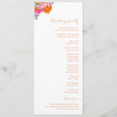 Rosa Orange Sommer florale Lebhaftigkeit Blütenhoc Programm (Rückseite)