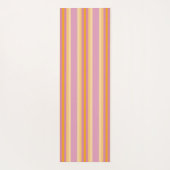 Rosa Orange Streifen B Yogamatte (Rückseite)