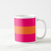 Rosa Orange Streifen Tasse