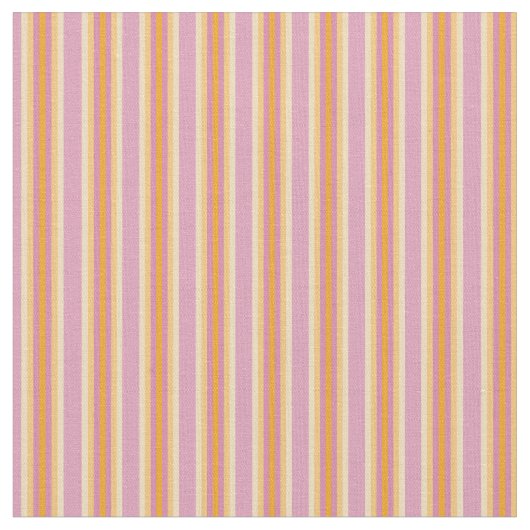 Rosa Orange Stripes B Stoff (Nahaufnahme)