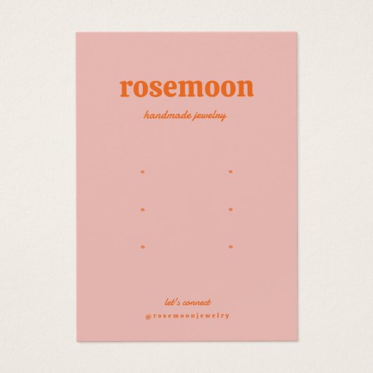 Rosa Orange Template Orange Display Card (Vorderseite)