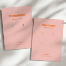 Rosa Orange Template Orange Display Card