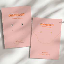 Rosa Orange Template Orange Display Card