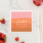 Rosa-orange Terrakotta-Farbbock-Hochzeitsdusche Serviette (Beispiel)