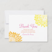 Rosa, orange u. gelbe Mama-Mamas danken Ihnen Dankeskarte (Vorderseite)