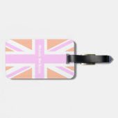 Rosa & Orange UK Flag / Union Jack | PERSONALISIER Gepäckanhänger (Rückseite horizontal)