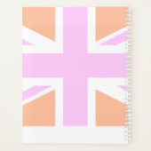 Rosa & Orange UK Flag / Union Jack | PERSONALISIER Planer (Rückseite)