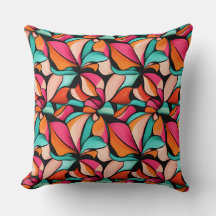 Rosa, orange und blass Jade Blumendesign