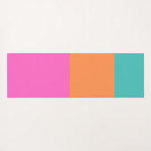 Rosa, orange und blaue Streifen mit Minimalistisch Yogamatte (Rückseite (Horizontal))
