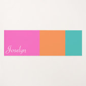 Rosa, orange und blaue Streifen mit Minimalistisch Yogamatte (Vorderseite (Horizontal))