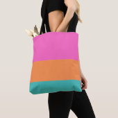 Rosa, Orange und blaue Streifen Moderne Minimalist Tasche (Von Nahem)