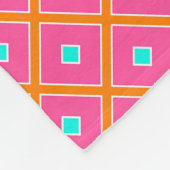 Rosa Orange und blaues Diamant Fleece Blanken (Ecke)