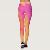 Rosa, orange und gelbe Farbe Leggings (Rückseite)