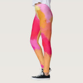 Rosa, orange und gelbe Farbe Leggings (Links)