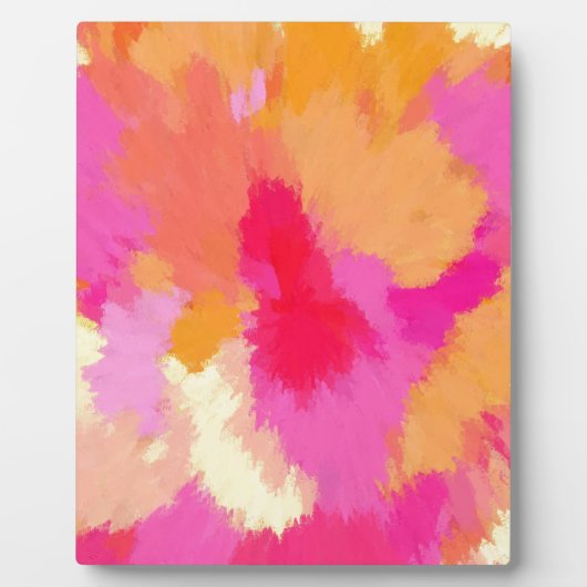 Rosa, orange und gelbe Farben Fotoplatte (Vorderseite)
