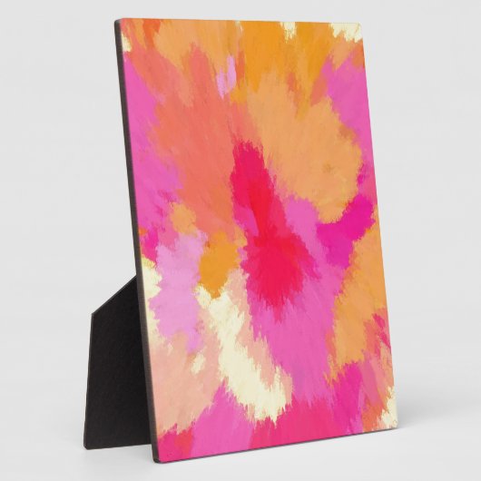 Rosa, orange und gelbe Farben Fotoplatte (Seite)