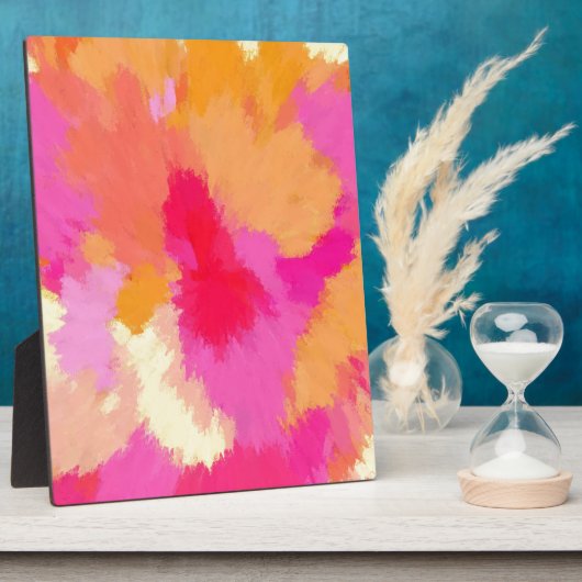 Rosa, orange und gelbe Farben Fotoplatte (Seite)