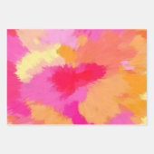 Rosa, orange und gelbe Farben Geschenkpapier Set (Vorderseite)