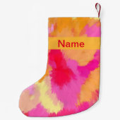 Rosa, orange und gelbe Farben Kleiner Weihnachtsstrumpf (Rückseite)