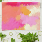 Rosa, orange und gelbe Farben Küchentuch (Gefaltet)
