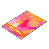 Rosa, orange und gelbe Farben Notizblock (Linke Seite)