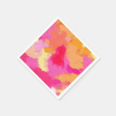 Rosa, orange und gelbe Farben Serviette (Ecke)