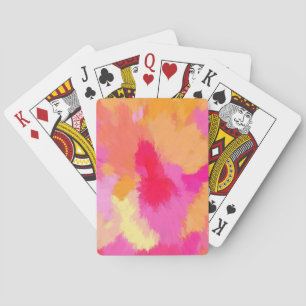 Rosa, orange und gelbe Farben Spielkarten