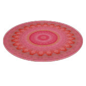 Rosa, orange und gelbe Mandala Schneidebrett (Ecke)