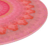 Rosa, orange und gelbe Mandala Schneidebrett (Ecke)