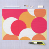 Rosa, orange und gelbe Polka-Punkte Seidenpapier (Handwerk)