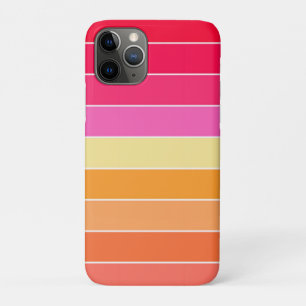 Rosa, orange und gelbe Wasserfarben Streifen Case-Mate iPhone Hülle