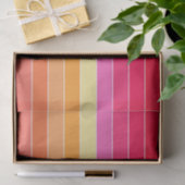 Rosa, orange und gelbe Wasserfarben Streifen Seidenpapier (Geschenk)