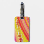 Rosa orange und gelbe Wellen Gepäckanhänger (Rückseite vertikal)