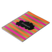 Rosa, Orange und Imitate Metallische goldene Strei Notizblock (Linke Seite)
