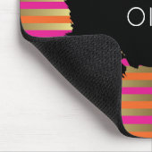 Rosa, orange und Imitate Metallische Goldrapen Mousepad (Ecke)