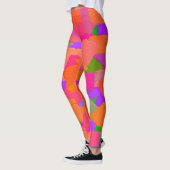 Rosa, orange und Lila Abstrakt Leggings (Links)