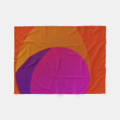 Rosa, orange und lila abstrakte Kunst Fleecedecke (Vorderseite (Horizontal))