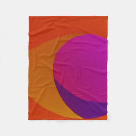 Rosa, orange und lila abstrakte Kunst Fleecedecke (Vorderseite)