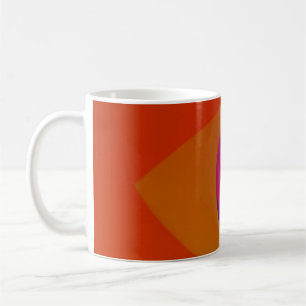 Rosa, orange und lila abstrakte Kunst Kaffeetasse