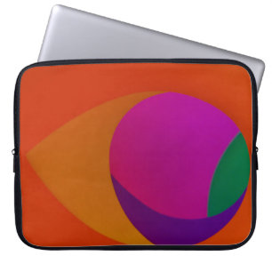 Rosa, orange und lila abstrakte Kunst Laptopschutzhülle