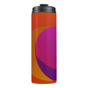 Rosa, orange und lila abstrakte Kunst Thermosbecher
